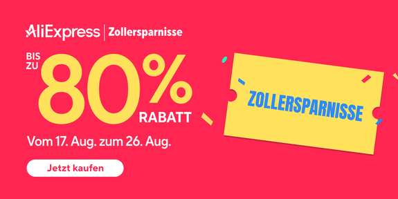 © AliExpress AliExpress Zollersparnisse Rabattcodes im August 2026