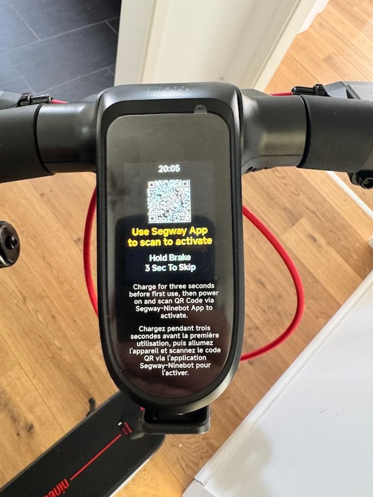 Die Einrichtung des Segway Max G3 geht einfach durch das Scannen des QR-Codes