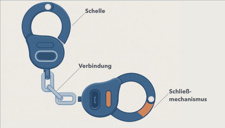 Illustration zum Aufbau eines Handschellenschlosses