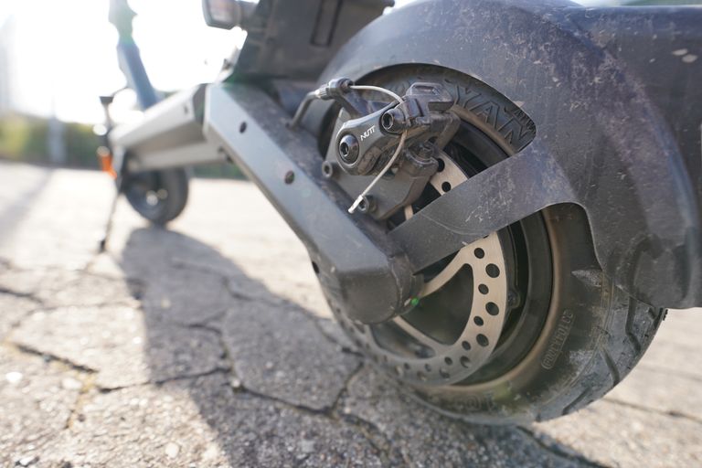 Die Scheibenbremse beim VX2 Hub sorgt für deutlich mehr Bremsleistung