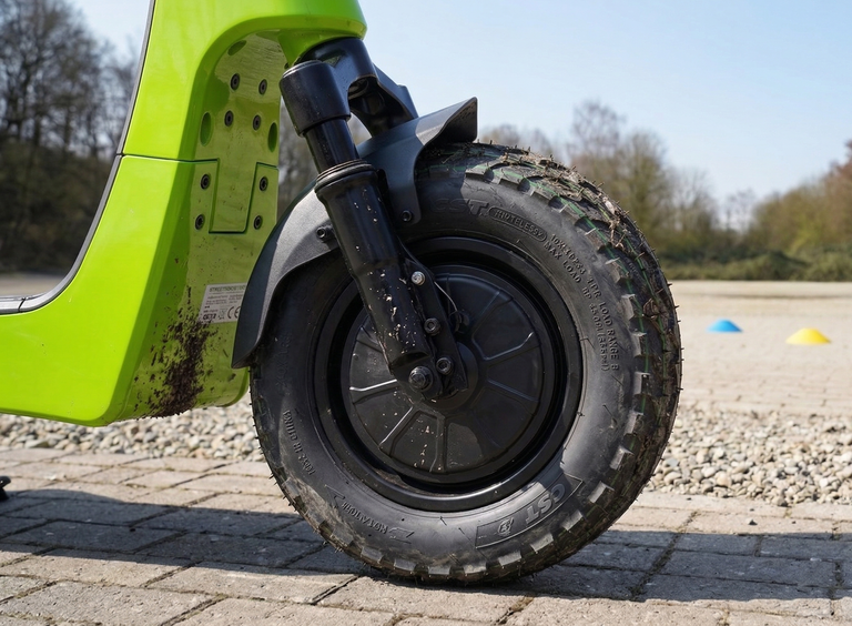 Die Bereifung des STREETBOOSTER Pollux sind groß und breit