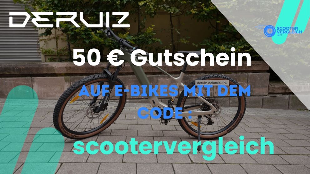 Deruiz Gutschein: 50 € Rabattcode für alle E-Bikes